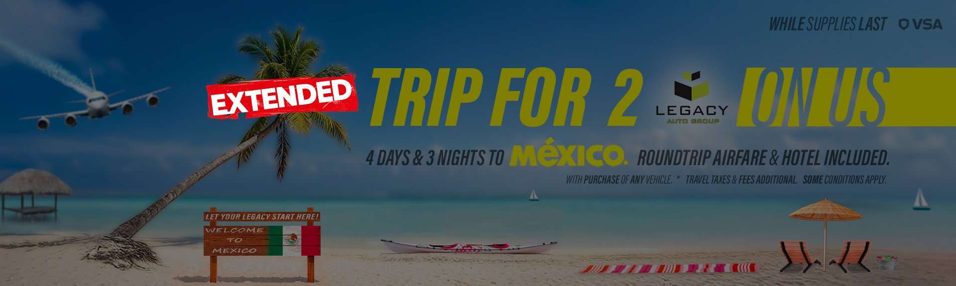 Extended trip for 2 on us