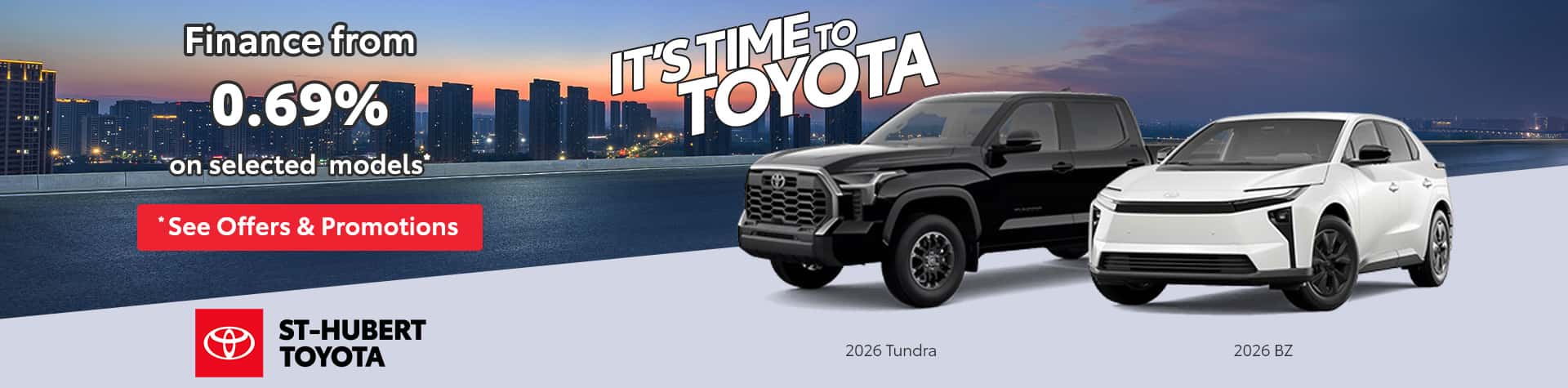 St-Hubert Toyota Time To Toyota January 2026 Slider