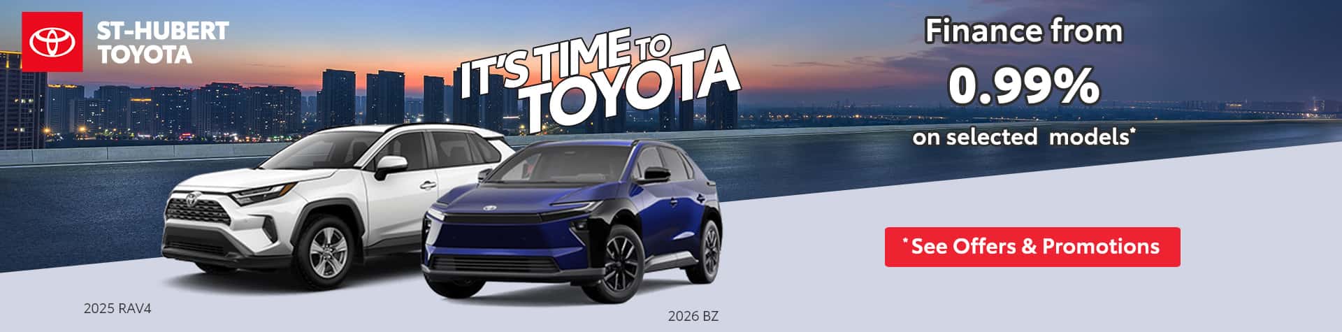 St-Hubert Toyota Time To Toyota February 2026 Slider