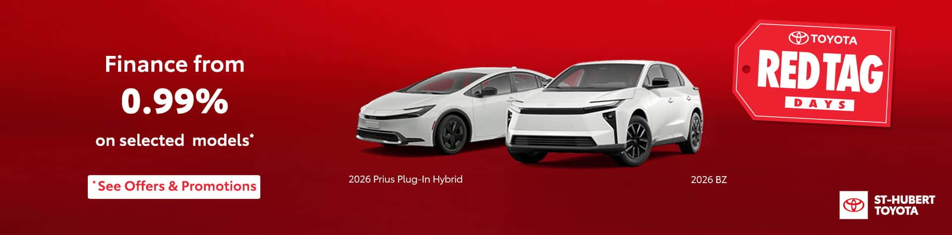 St-Hubert Toyota Red Tag Days March 2026 Slider