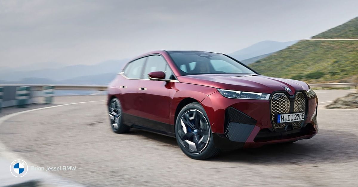 The BMW iX delivers strong torque for confident off-road performance and snow handling with electric efficiency