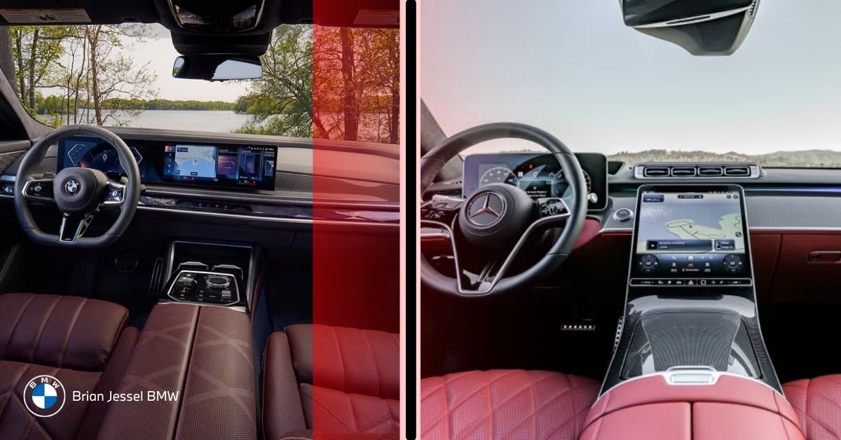 BMW 760i and Mercedes S580 interior features for tech enthusiasts, comfort seekers, and performance drivers