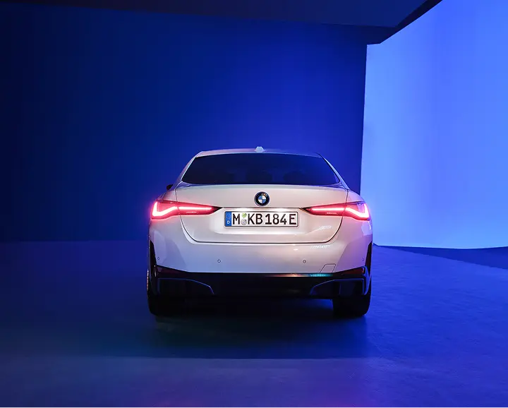 BMW i4 Gran Coupe rear performance view