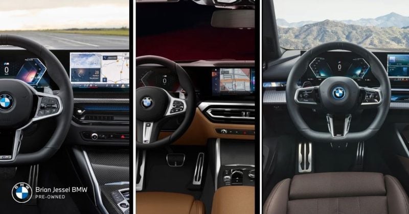 Interior of the BMW Series 3, 4, and 5 with a focus on luxury finishes