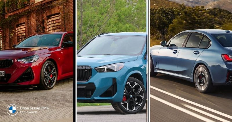 BMW 2 Series, 3 Series, and X1 side-by-side