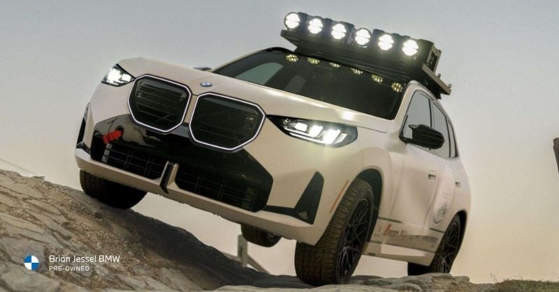 BMW X3 compact SUV on rocky terrain, combining urban practicality, light off-road capability, and outdoor driving versatility