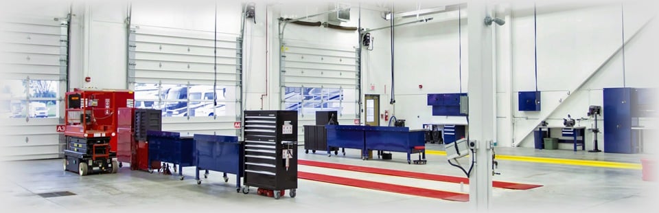  View of the service area for vehicles