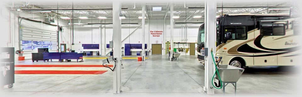  Inside of the RV service shop