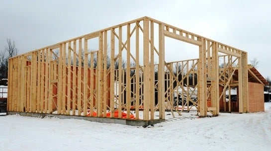 Wood structure for the walls