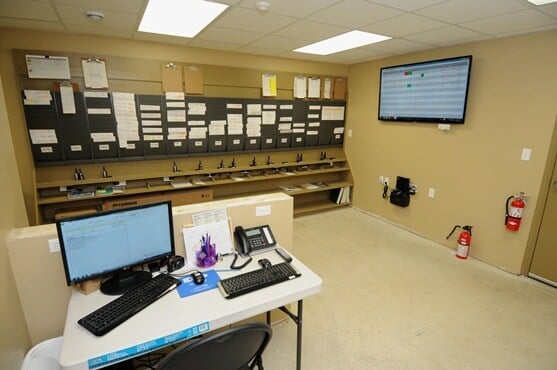 Office setup inside the new building