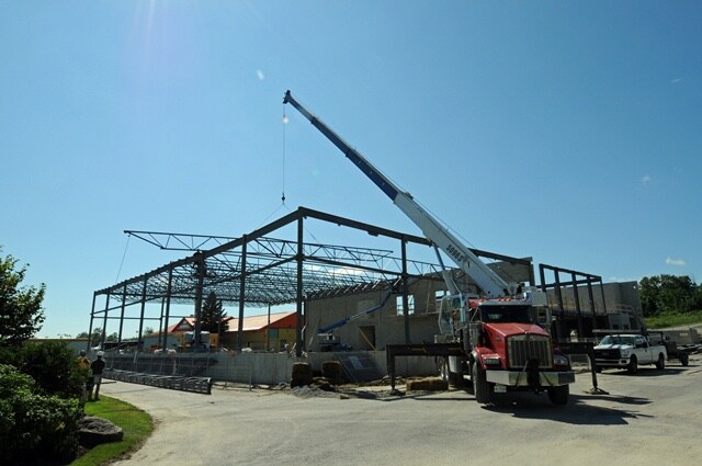  Steel frames being setup 3