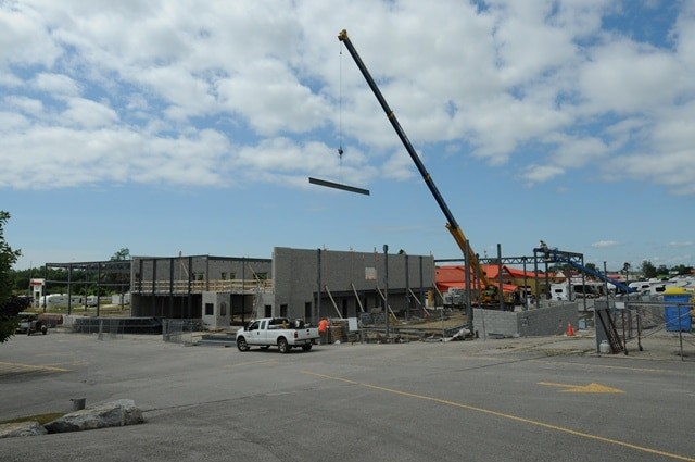  Concrete walls being setup