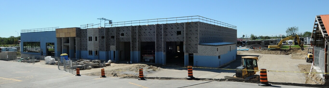 Final stages of the new building construction