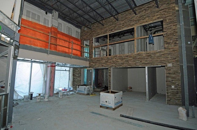 Interior work in progress