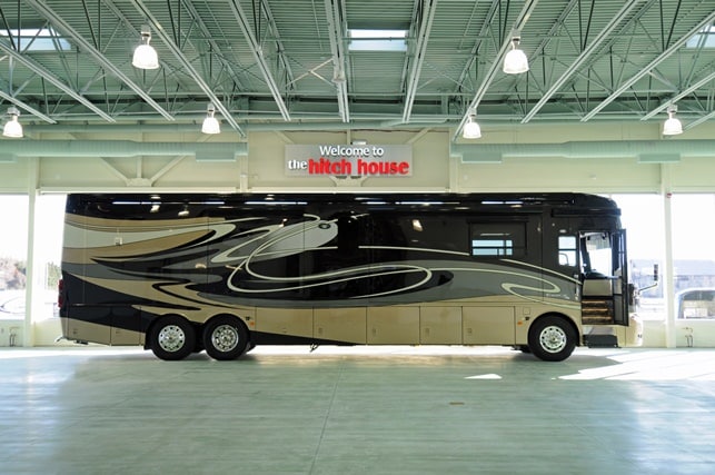 Sale vehicle inside the newly constructed building