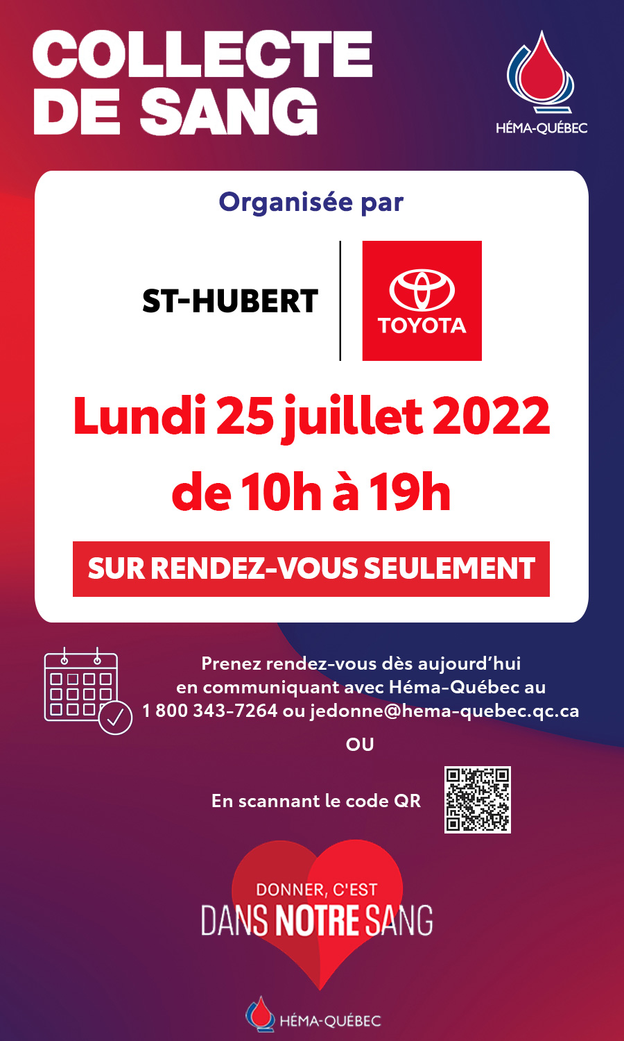 St-Hubert Toyota Collecte De Sang Juillet 2022