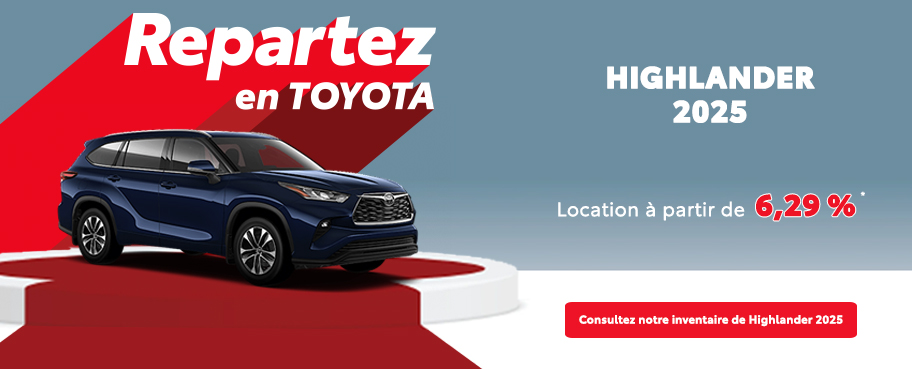 St-Hubert Toyota Repartez En Toyota Highlander 2025 Juin