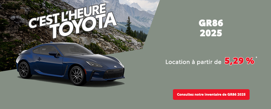 St-Hubert Toyota C'est l'heure Toyota GR86 2024 Juillet