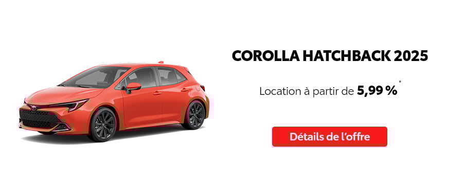 St-Hubert Toyota Événement C'est l'heure Toyota Juillet 2025 Corolla Hatchback 2025