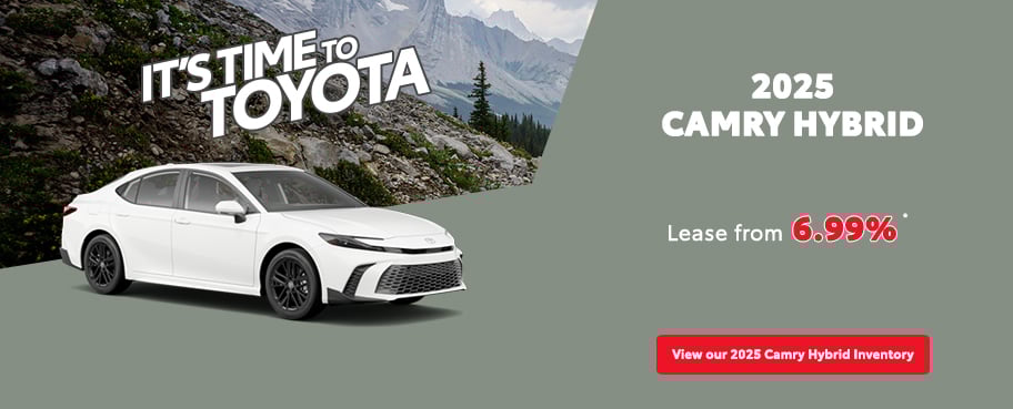 St-Hubert Toyota It's Time To Toyota 2025 Camry Hybrid July