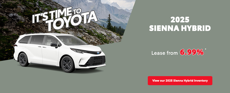 St-Hubert Toyota It's Time To Toyota 2025 Sienna Hybrid July