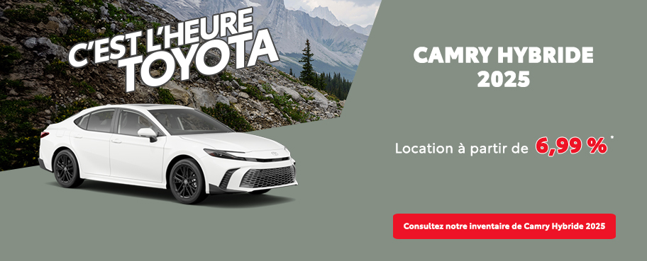 St-Hubert Toyota C'est l'heure Toyota Camry Hybride 2025 Août