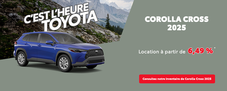 St-Hubert Toyota C'est l'heure Toyota Corolla Cross 2025 Août