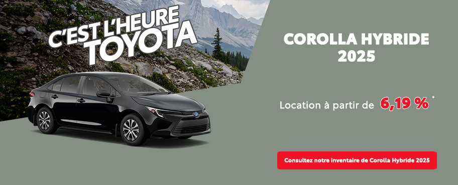 St-Hubert Toyota C'est l'heure Toyota Corolla Hybride 2025 Août