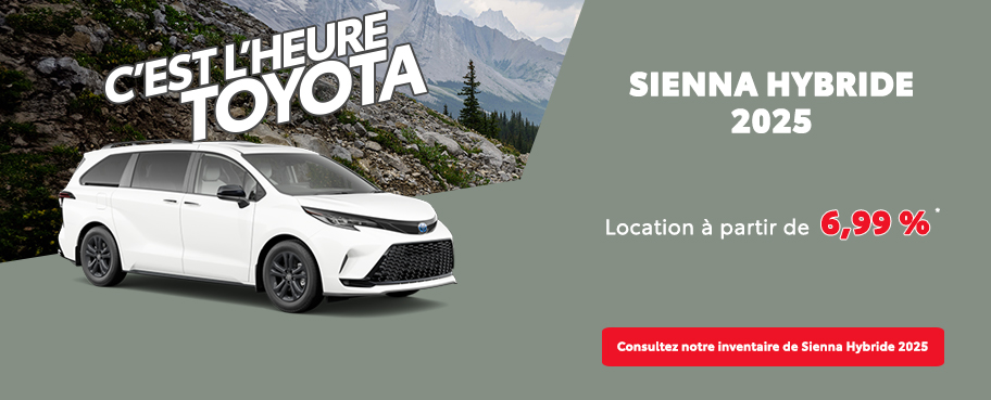 St-Hubert Toyota C'est l'heure Toyota Sienna Hybride 2025 Août