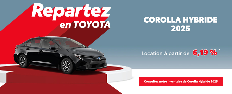 St-Hubert Toyota Repartez En Toyota Corolla Hybride 2025 Septembre