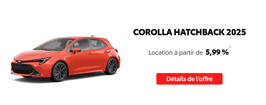 St-Hubert Toyota Événement Repartez En Toyota Octobre 2025 Corolla Hatchback 2025