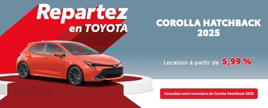 St-Hubert Toyota Repartez En Toyota Corolla Hatchback 2025 Octobre