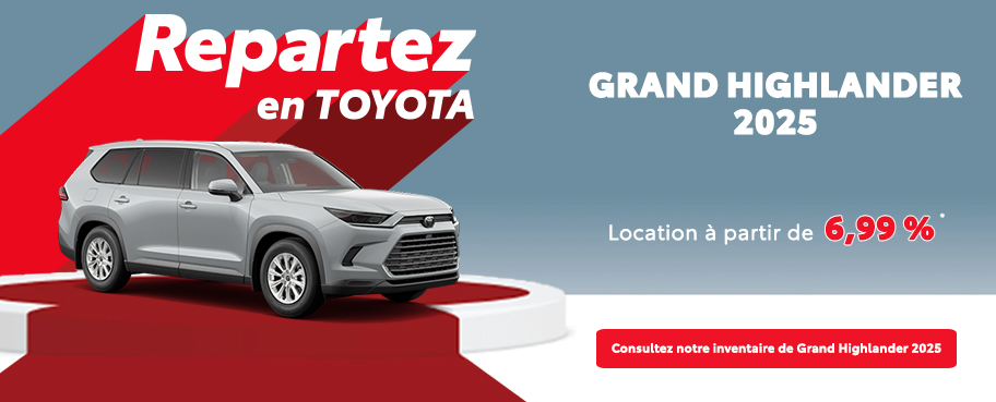 St-Hubert Toyota Repartez En Toyota Grand Highlander 2025 Octobre