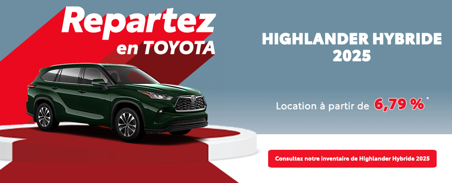 St-Hubert Toyota Repartez En Toyota Highlander Hybride 2025 Octobre