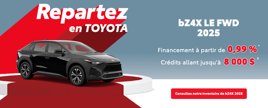 St-Hubert Toyota Repartez En Toyota bZ4X 2025 Octobre
