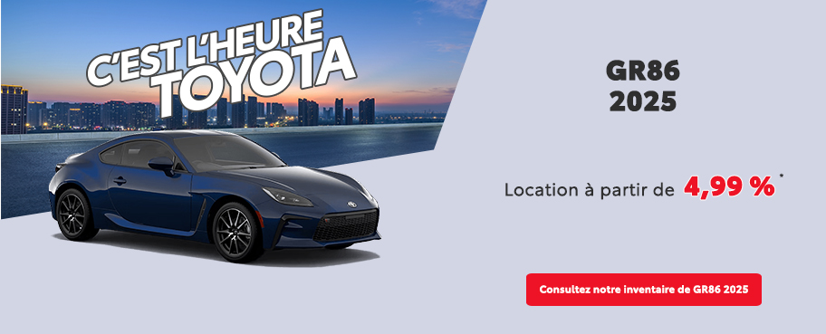 St-Hubert Toyota C'est l'heure Toyota GR86 2024 Novembre