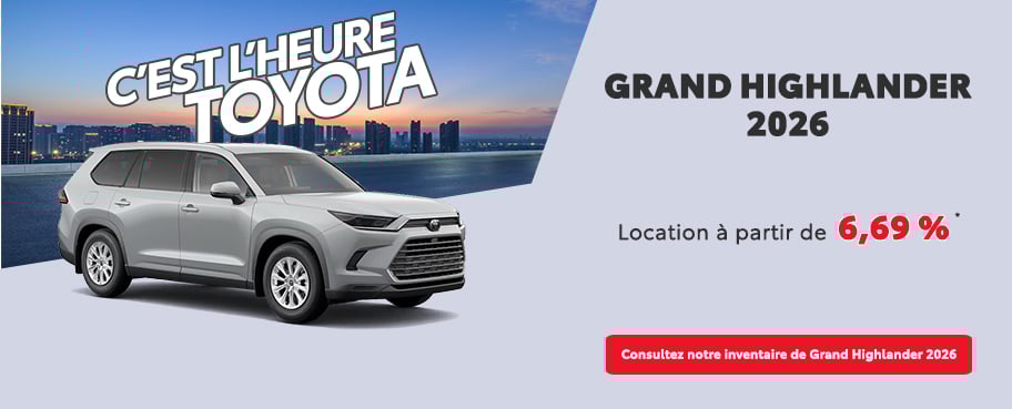 St-Hubert Toyota C'est l'heure Toyota Grand Highlander 2026 Novembre