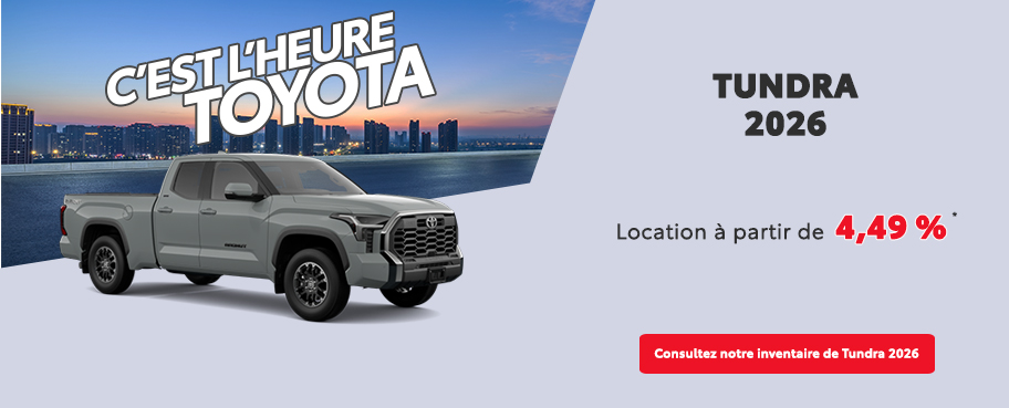 St-Hubert Toyota C'est l'heure Toyota Tundra 2026 Novembre