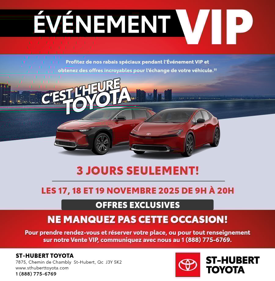 St-Hubert Toyota Événement VIP Novembre 2025
