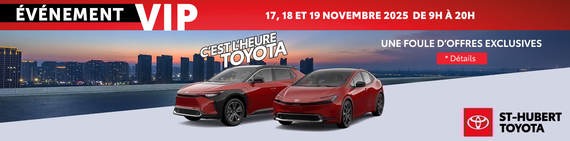 St-Hubert Toyota Vente VIP Novembre 2025 Diapositive