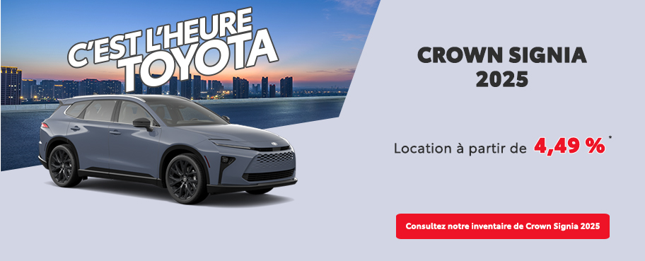 St-Hubert Toyota C'est l'heure Toyota Crown Signia 2025 Décembre