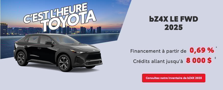 St-Hubert Toyota C'est l'heure Toyota bZ4X 2025 Décembre