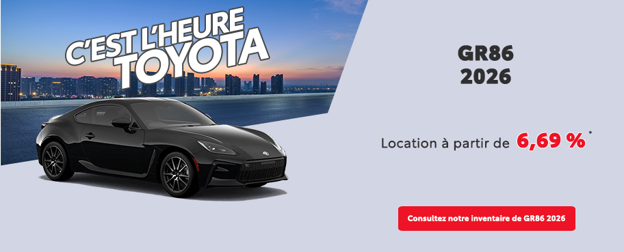 St-Hubert Toyota C'est l'heure Toyota GR86 2026 Janvier