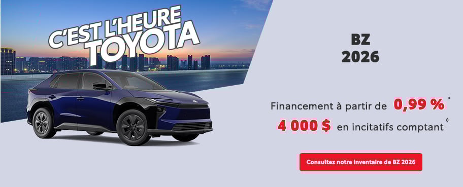 St-Hubert Toyota C'est l'heure Toyota bZ 2026 Janvier