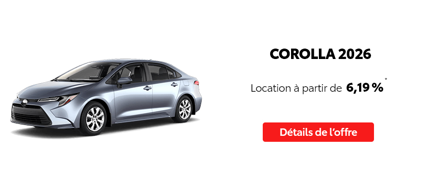 St-Hubert Toyota Événement C'est l'heure Toyota Janvier 2026 Corolla 2026