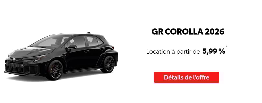 St-Hubert Toyota Événement C'est l'heure Toyota Janvier 2026 GR Corolla