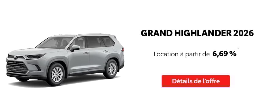 St-Hubert Toyota Événement C'est l'heure Toyota Janvier 2026 Grand Highlander 2026