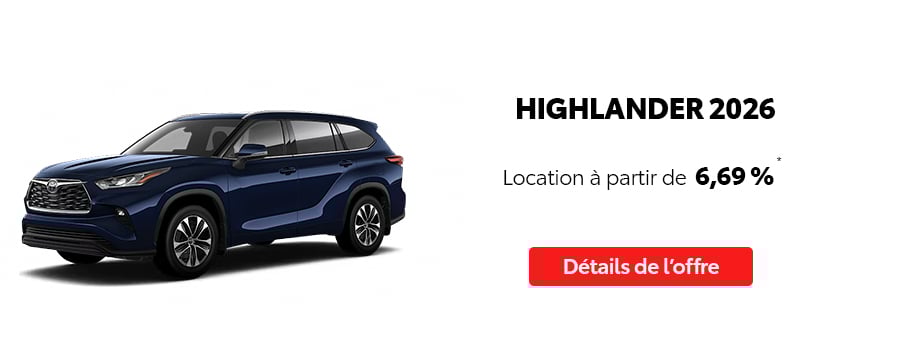 St-Hubert Toyota Événement C'est l'heure Toyota Janvier 2026 Highlander 2026