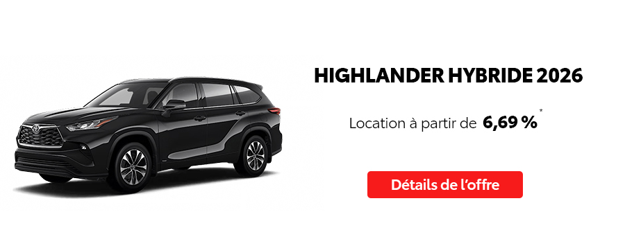 St-Hubert Toyota Événement C'est l'heure Toyota Janvier 2026 Highlander Hybride 2026