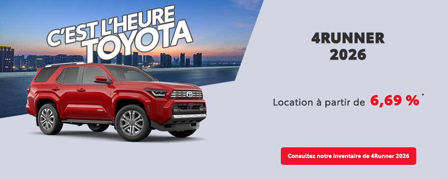 St-Hubert Toyota C'est l'heure Toyota 4Runner 2026 Février